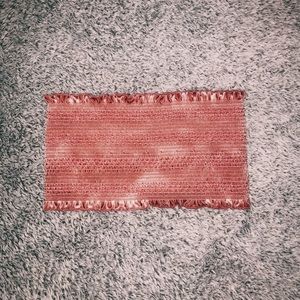 URBAN OUTFITTERS — SMOCKED VELVET TUBE TOP - Mauve